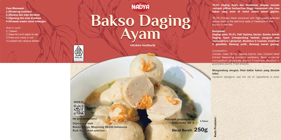 Bakso Sapi NADYA (Halal MUI)(BPOM RI )