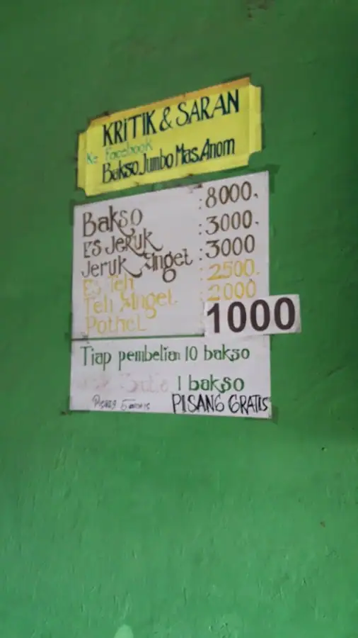 Bakso Jumbo Mas Anom
