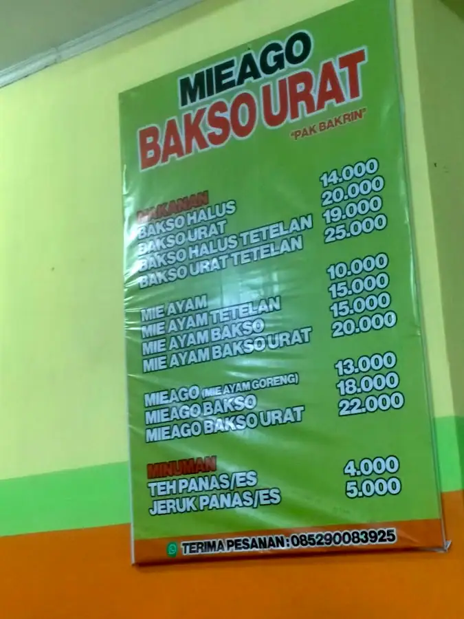 Mi Ayam & Baso Urat "Pak Bakrin"