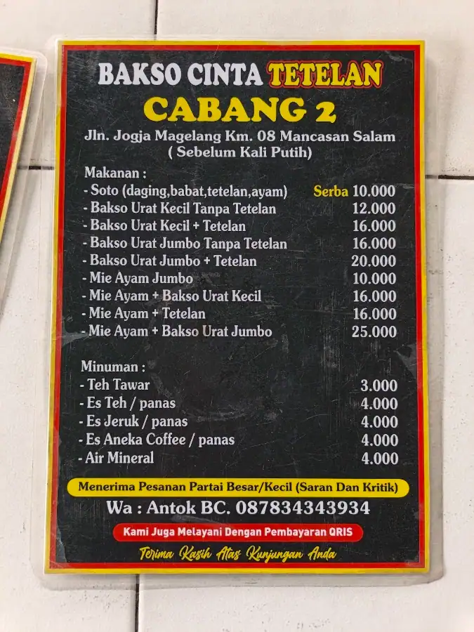 Bakso Cinta Spesialis Urat Tetelan